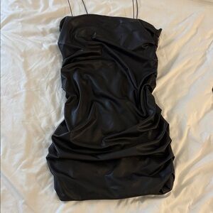 Black leather Dress